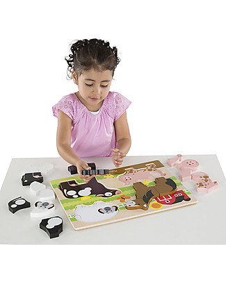 Melissa & Doug Chunky Jigsaw Puzzle, Farm Animals - 20 pieces Puzzles