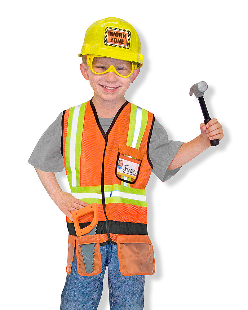 Melissa & Doug Construction Worker Role Play - Perfect for fancy dress parties! unisex (bambini) Melissa & Doug Construction Worker Role Play - Perfect for fancy dress parties! unisex (bambini)