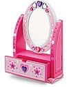 Melissa & Doug Decorate your Own Wooden Vanity - Stickers and Glitter Glues Included! Pretend Play