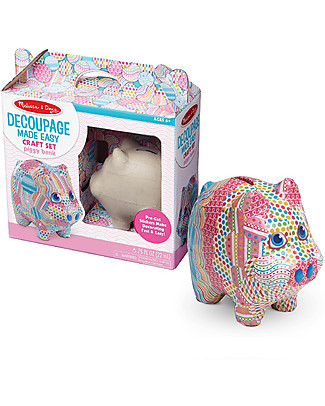 Melissa & Doug Decoupage Made Easy - Piggy Bank Art & Craft Kits