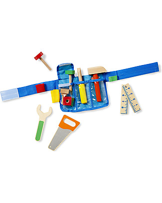 Melissa & Doug Deluxe Tool Bel Set - Velcro fastening, suitable up to 6 years Wooden Toy Tools