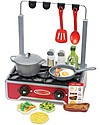 Melissa & Doug Deluxe Wooden Cooktop Set - Includes Utensils and Ingredients Toy Kitchens