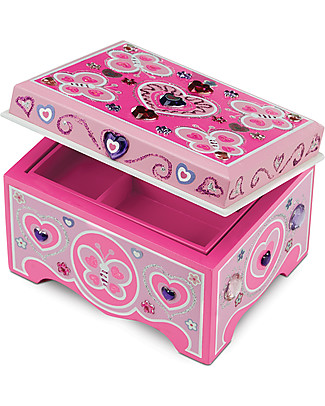 Melissa & Doug DIY Wooden Jewellery Box to decorate - With gems and glitter glue! Art & Craft Kits