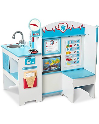Melissa & Doug Doctor Activity Centre - Reception+Visit - Ease Fear About Doctor Pretend Play