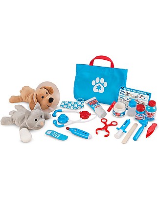 Melissa & Doug Examine & Treat Pet Vet Play Set - 18 pieces Pretend Play