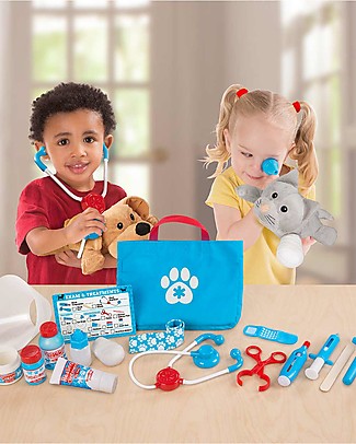 Melissa & Doug Examine & Treat Pet Vet Play Set - 18 pieces Story Making Games