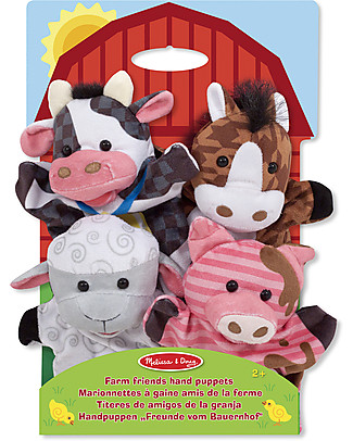 Melissa & Doug Farm Friends Hand Puppets, 4 Animals - Great gift idea! Puppets