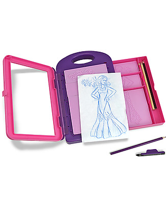 Melissa & Doug Fashion Design Activity Kit - Includes 4 Colored Pencils - 14 Pieces - Ideal for travels! Art & Craft Kits