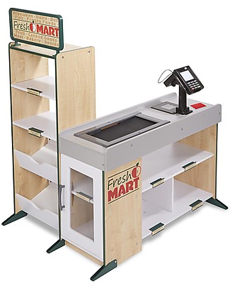 Melissa & Doug Fresh Mart Grocery Store - with Cash + Shelves Pretend Play