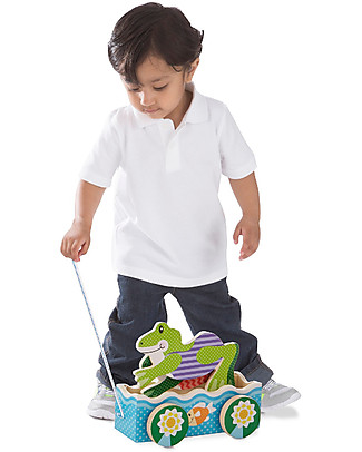 Melissa & Doug Friendly Frogs Pull Toy Wooden Push & Pull Toys