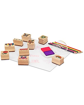 Melissa & Doug Friendship Wooden Stamp Set - 9 Stamps Stickers & Stamps Sets