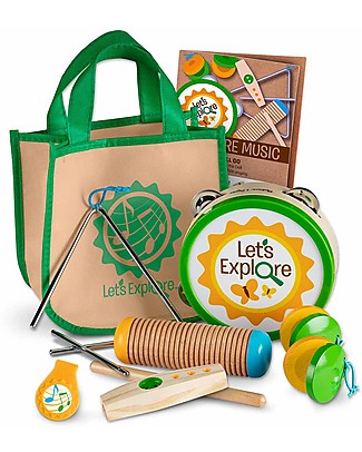 Melissa & Doug Game Set - Musical Instruments - 10 Pieces - Let's Explore! Outdoor Games & Toys