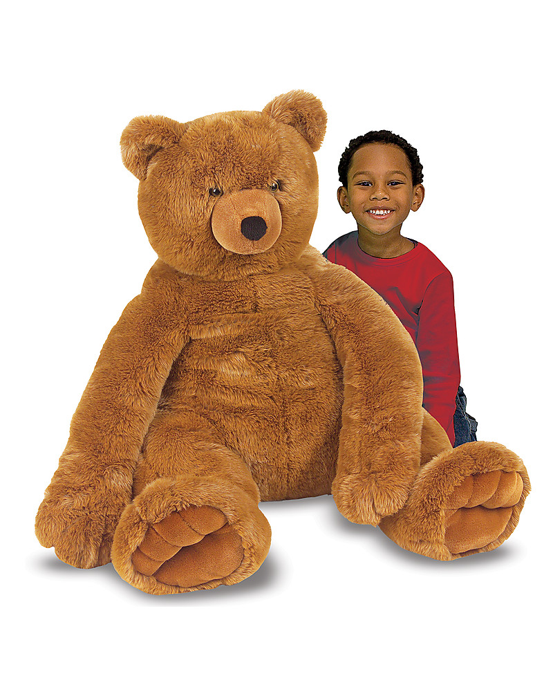 Melissa Doug Giant Brown Teddy Bear Plush 66 cm tall unisex bambini