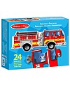 Melissa & Doug Giant Fire Engine Floor Puzzle - 24 pieces -Easy to Clean Puzzles
