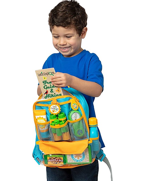 Melissa & Doug Hiking Backpack Game Set - 23 Pieces - Let's explore! Outdoor Games and Toys_
