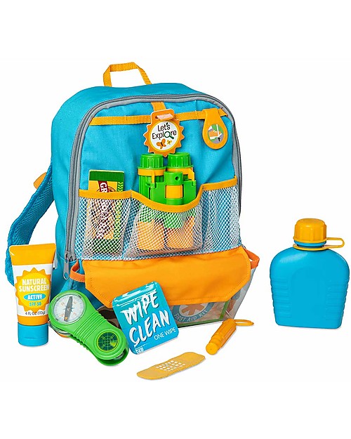 Melissa & Doug Hiking Backpack Game Set - 23 Pieces - Let's explore! Outdoor Games and Toys_