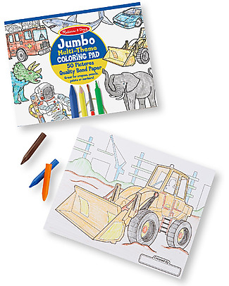 Melissa & Doug Jumbo Colouring Pad - Blue - 50 large pages! Colouring Activities