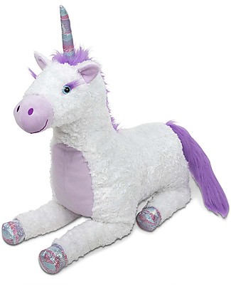 Melissa & Doug Jumbo Misty Unicorn Stuffed Plush Animal - 66x106 cm - Glittery! Soft Toys
