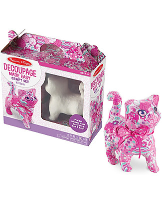 Melissa & Doug Kit Fai da Te Decoupage Made Easy - Kitten - Create your unique design! Art & Craft Kits