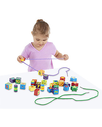 Melissa & Doug Lacing Beads Set, 27 pieces - Improves manual skills! Art & Craft Kits