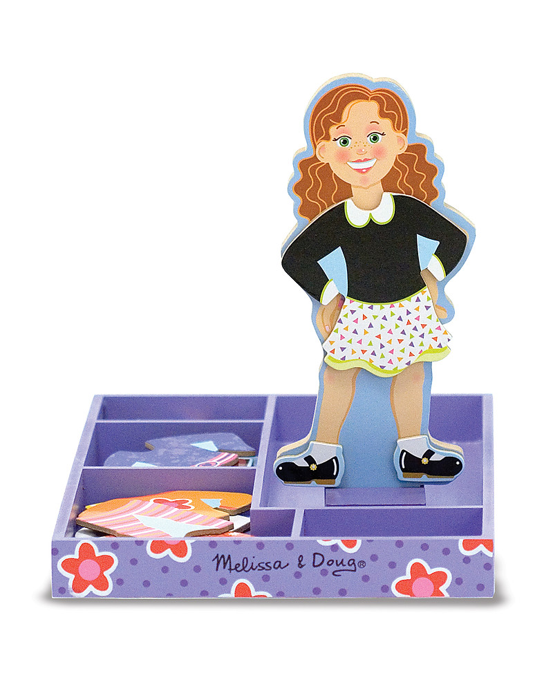 Melissa & Doug Maggie Leigh Magnetic Wooden Dress-Up Doll unisex (bambini)