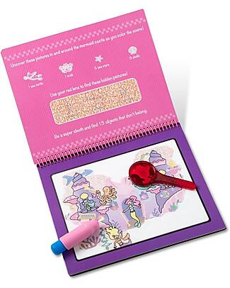 Melissa & Doug Magic Coloring Cards and Red Lens Water Wow - Fairy Tales - 4 Cards with refillable water pen! Draw And Color