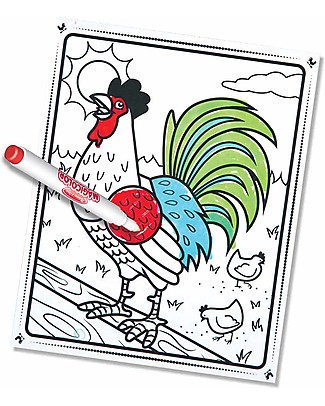 Melissa & Doug Magicolor On the Go Coloring Pad - Farm Animals - 4 mess-free markers included! Draw And Color