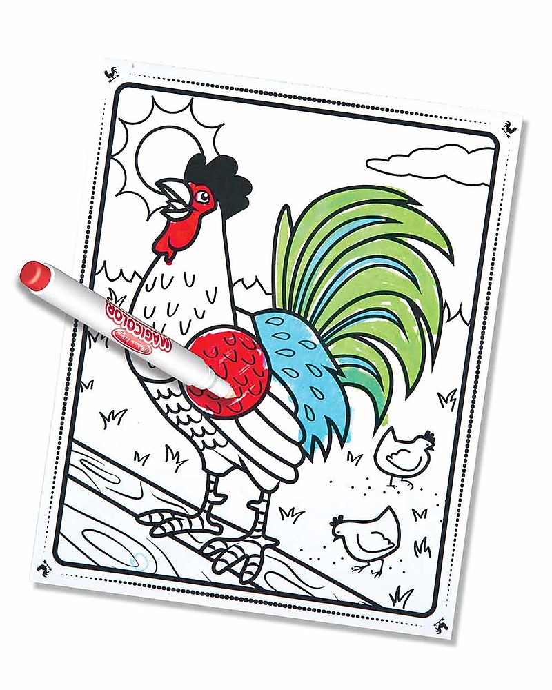 Melissa & Doug Magicolor On the Go Coloring Pad - Farm Animals - 4 mess-free  markers included! unisex (bambini)