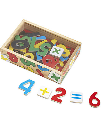 Melissa & Doug Magnetic Wooden Numbers - To learn basic math problems! Wooden Blocks & Construction Sets