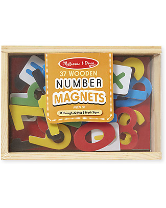 Melissa & Doug Magnetic Wooden Numbers - To learn basic math problems! Wooden Blocks & Construction Sets