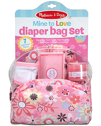 Melissa & Doug Mine to Love - Doll Diaper Bag Set - 7 pieces Dolls Accessories