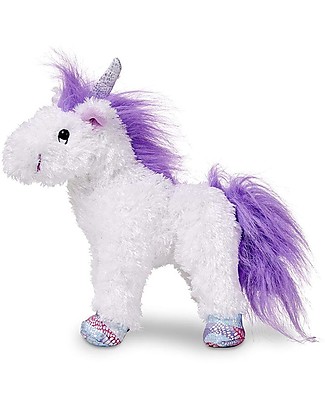 Melissa & Doug Misty Unicorn Stuffed Plush Animal - 25x23 cm - Glittery! Soft Toys