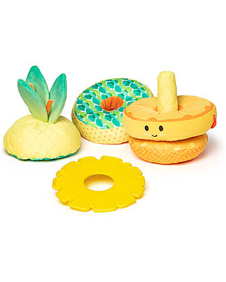 Melissa & Doug Multi-Sensory Pineapple - Soft Stacker Infant Toy Rattles