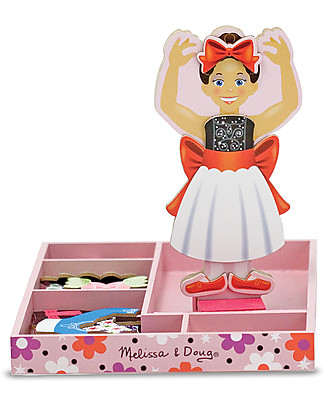 Melissa & Doug Nina Ballerina Magnetic Wooden Dress-Up Doll Story Making Games