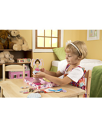 Melissa & Doug Nina Ballerina Magnetic Wooden Dress-Up Doll Story Making Games