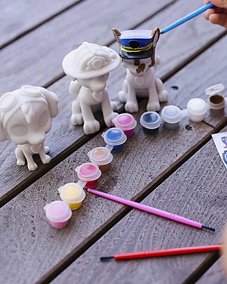 Melissa & Doug Paw Patrol - Decorate Your Own Pup Figurines - with Paint and Brush Draw And Color
