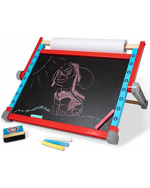 Melissa & Doug Paw Patrol - Deluxe Double Sided Tabletop Easel - Foldable and Magnetic Draw And Color