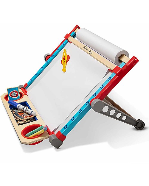 Melissa & Doug Paw Patrol - Deluxe Double Sided Tabletop Easel - Foldable and Magnetic Draw And Color