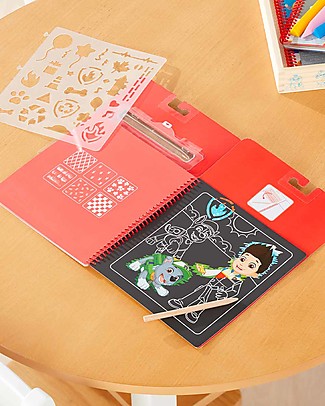Melissa & Doug Paw Patrol Scratch Art - Activity Pad - Marshall Draw And Color