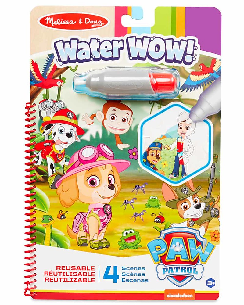 Melissa & Doug Paw Patrol - Water Wow Magical Coloring Cards - Sky - 4  Cards with Refillable Water Pen girl