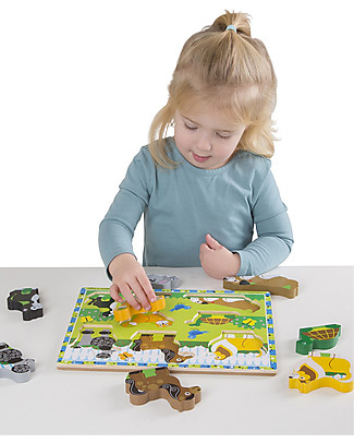 Melissa & Doug Pets Chunky Puzzle - 8 large pieces Wooden Stacking Toys