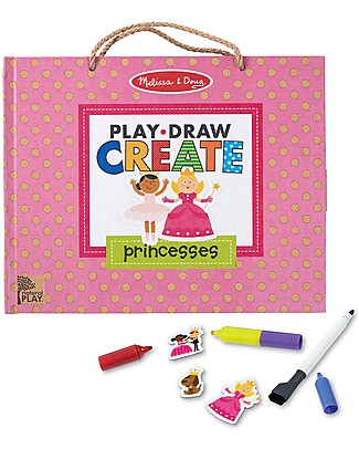 Melissa & Doug Play Draw & Create Magnets Kit - Princess Board Games