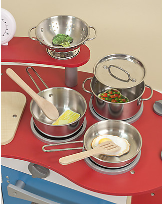 Melissa & Doug Pots & Pans Play Set - Stainless Steel - 8 Pieces Toy Kitchens & Play Food