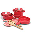 Melissa & Doug Pots & Pans Play Set - Wood - 8 Pieces Toy Kitchens
