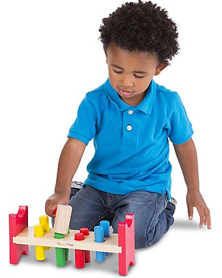 Melissa & Doug Pound-a-Peg - with Wooden Hammer Wooden Toy Tools