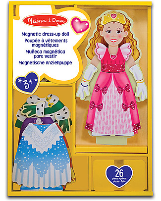 Melissa & Doug Princess Elise Magnetic Wooden Dress-Up Doll Story Making Games
