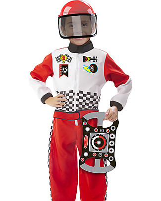 Melissa & Doug Race Car Driver (F1) Costume Dressing Up & Role Play