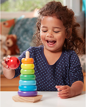 Melissa & Doug Rainbow Stacker Wooden Stacking Toys