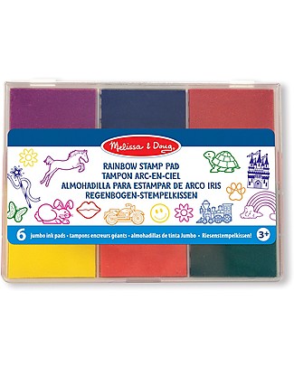 Melissa & Doug Rainbow Stamp Pad - 6 colours Stickers & Stamps Sets