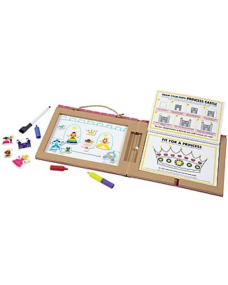 Melissa & Doug Reusable Drawing And Magnet Kit - Princess Colouring Activities